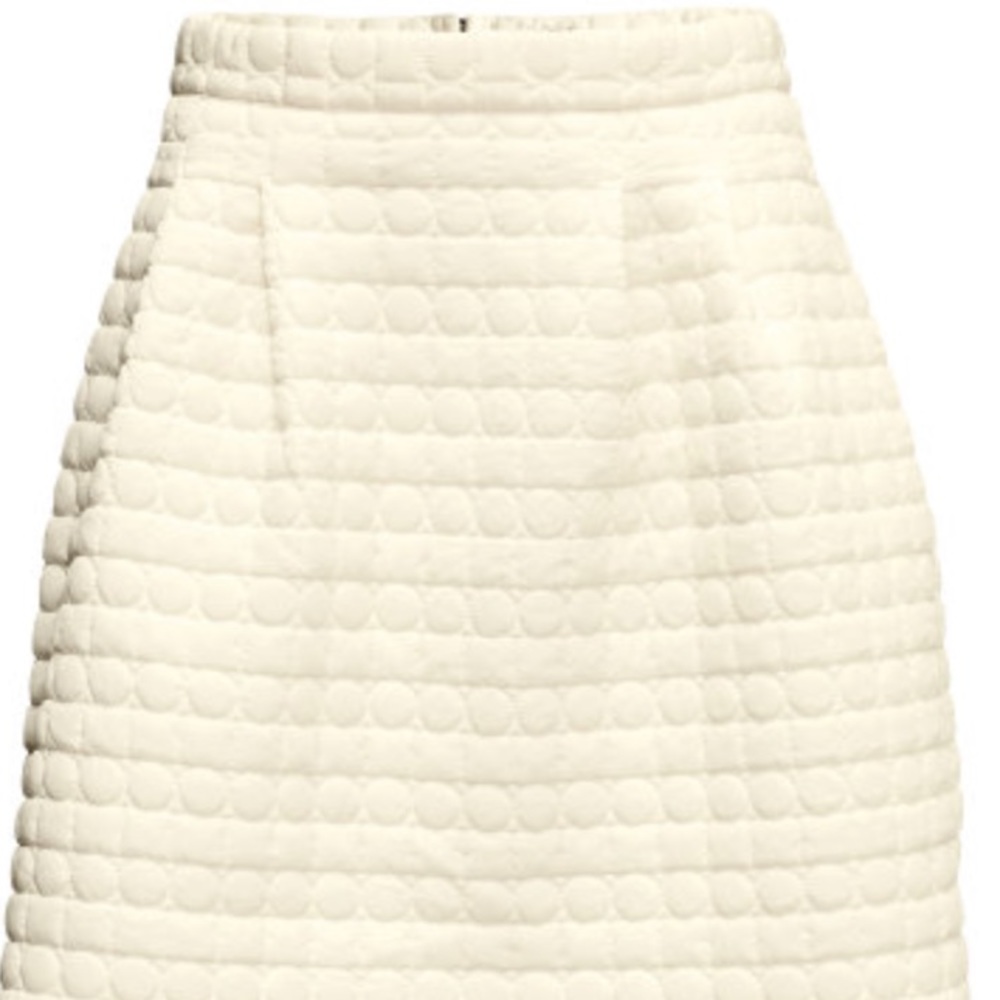 H&M Ivory Puff Mini Skirt Size 2 - Picture 2 of 4